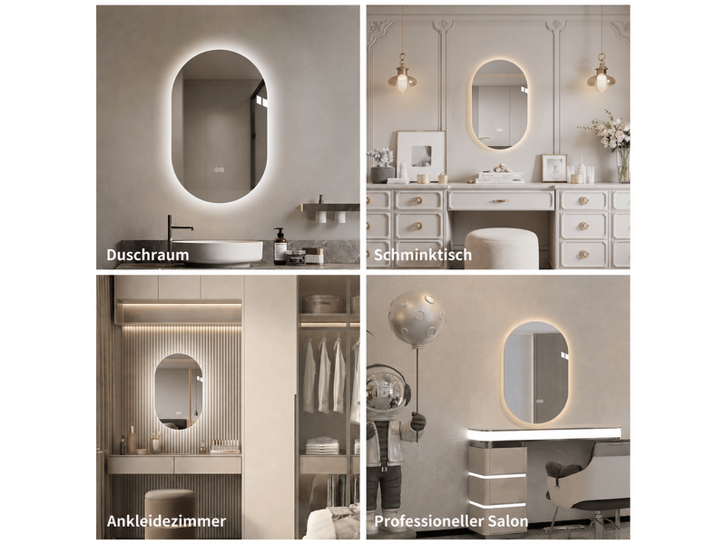  Miroir mural led pour salle de bain 60 x 120 cm antibuée  - Conforama D