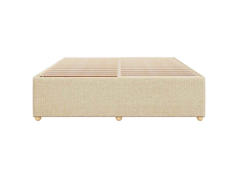  Lit double- lit adulte -  cadre de lit sans matelas crème 200x200 cm tissu  - Conforama C