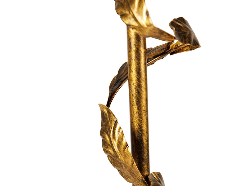 Lampadaire doré avec abat-jour bronze et intérieur doré 50cm - linden  - Conforama E