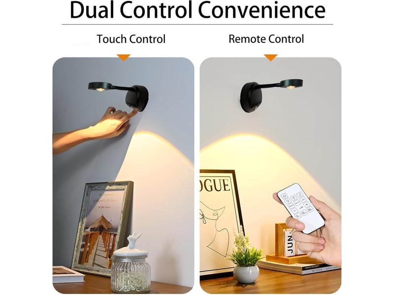  Projecteur de détection de présence humaine, 3 couleurs, luminosité réglable, rotation magnétique à 360°, livré avec télécommande, noir LJY0796 - Conforama C