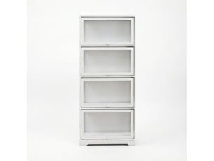 Vitrine coloris blanc 4 étagère(s) <strong>FLORAGRACE</strong> <strong></strong> - 59 cmx139 cm