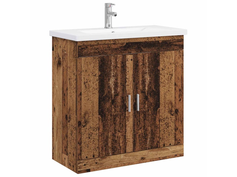  Ensemble de mobilier de salle de bain bois ancien shl8442  - Conforama A