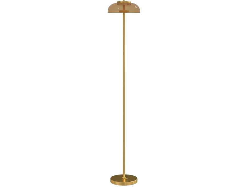  Lampadaire led 25x25x134 cm interrupteur au pied métal laiton antique  - Conforama A