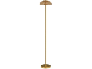 Lampadaire led 25x25x134 cm interrupteur au pied métal laiton antique