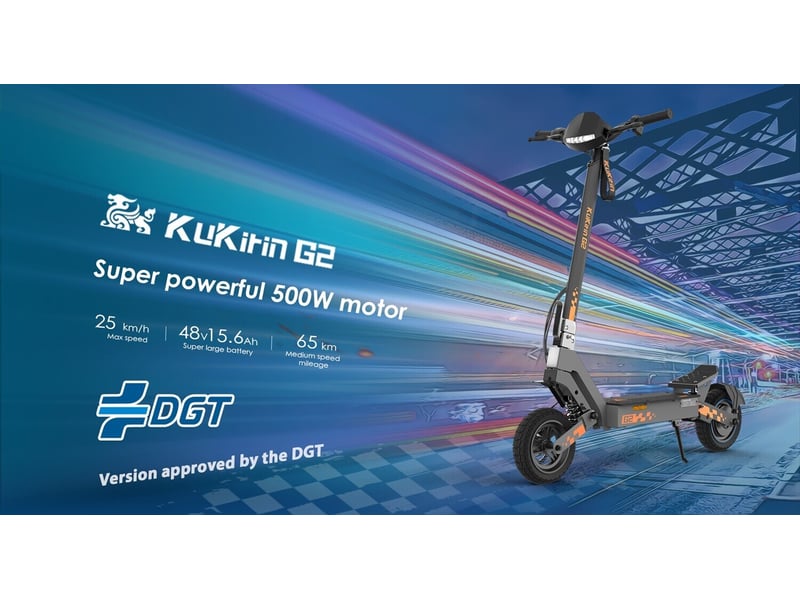  Kukirin g2 vmp trottinette électrique adulte 500w, autonomie 65km, pneus 10 pouces, freinage renforcé et version noire pliable KuKirin - Conforama D