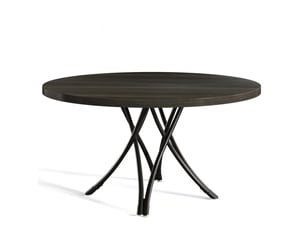 Table à manger ronde en mdf noir ø120x75 cm