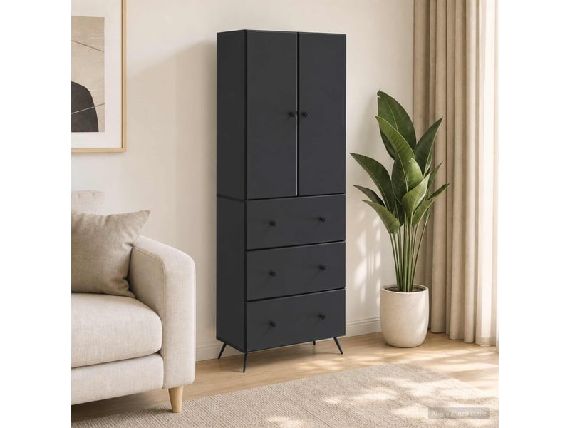  Ensemble de meubles 2 pcs, rangement de salon 66 x 34,5 x 90 cm bois d'ingénierie shl2757  - Conforama B