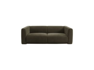 Canapé droit fixe 3 places Tissu vert