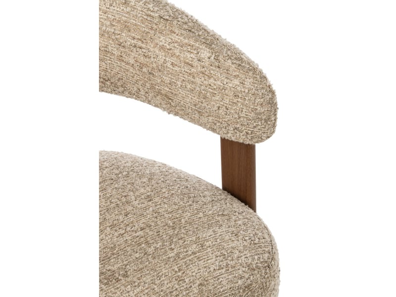  Fauteuil design en tissu thilde 78cm beige  - Conforama E