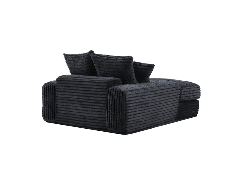  Canapé convertible 027r gris slim en velours côtelé, 4 coussins, multifonctionnel  - Conforama E
