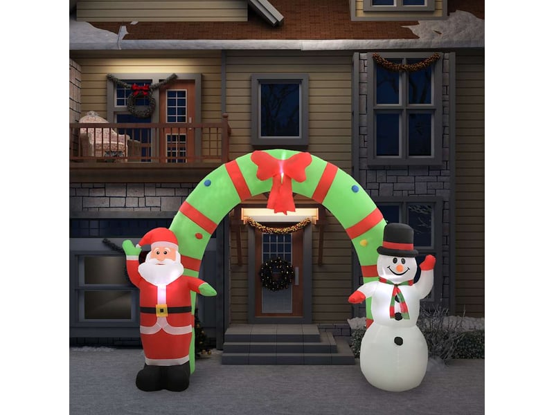  Arche gonflable avec père noël et bonhomme de neige led 223 cm  - Conforama B