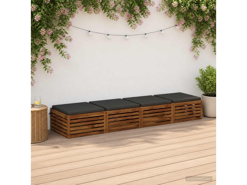 Lot de 4 coussins de siège, coussins d'assise soest 100 % polyester cf60233 - Conforama B