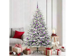 Sapin de noël - arbre de noël artificiel pré-éclairé avec ensemble de boules
