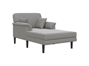 Fauteuil fixe VIDAXL  Tissu gris