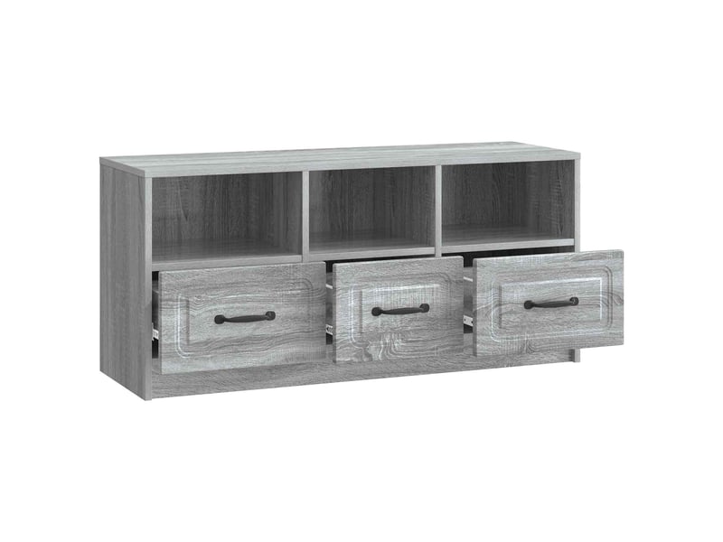  Meuble tv - banc tv - meuble de rangement sonoma gris 102 x 34,5 x 47 cm bois d'ingénierie  - Conforama E