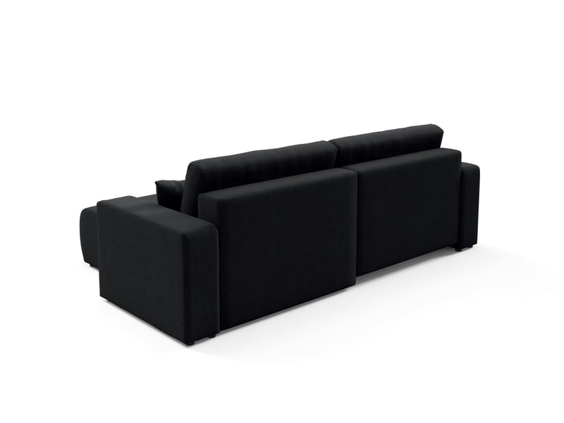  Canapé d'angle convertible molinio l noir  - Conforama E