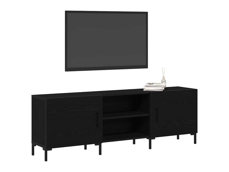  Ensemble meuble tv - banc tv - meuble de rangement 150 x 30 x 50 cm chêne noir  - Conforama C