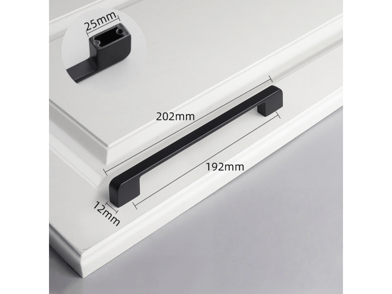  Tirants pour meubles (10 pièces, noir) - 192 mm entre axes, tirants de barre pour portes de cuisine, pratiques et élégants  - Conforama B
