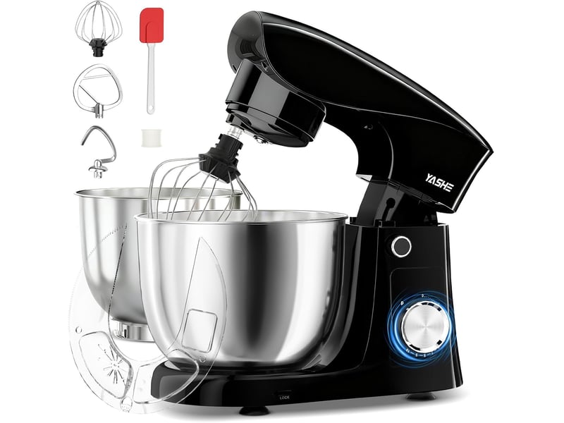  Robot pâtissier yashe 1500 w, 4,5 l + 5 l, noir  - Conforama A