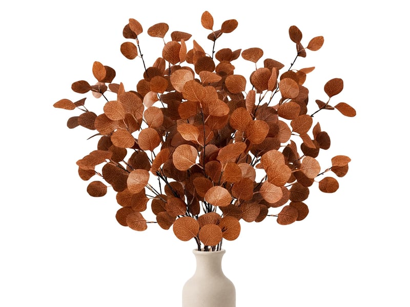  Lot de 6 tiges d’eucalyptus artificiel d’automne 90 cm, feuillage automnal pour décoration de maison  - Conforama A