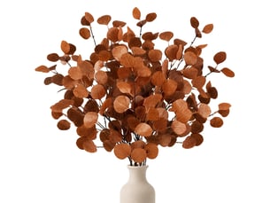 Lot de 6 tiges d’eucalyptus artificiel d’automne 90 cm, feuillage automnal pour décoration de maison