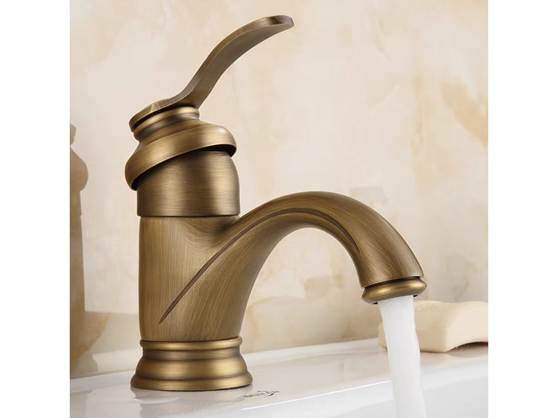  Robinet de lavabo en laiton massif pour eau chaude et froide – cartouche en céramique durable – économie d'eau PPL000877TBY - Conforama B