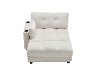 Fauteuil fixe  <strong>MODENVIE</strong> Velours côtelé beige