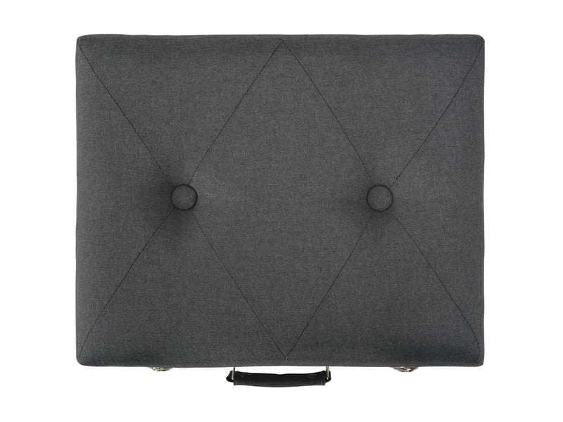  Lot de 3 tabourets de rangement gris foncé tissu  - Conforama E