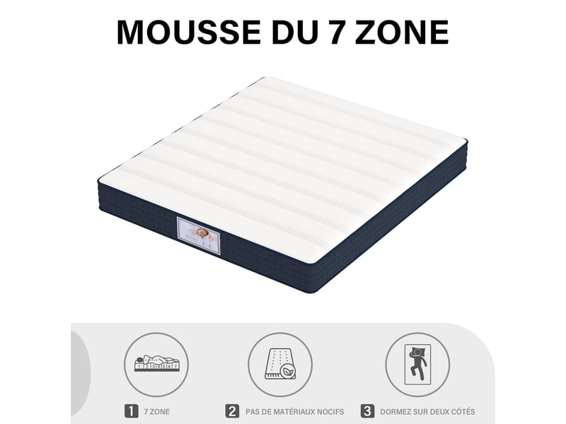 Ensemble matelas + sommier 160x200 cm, épaisseur du matelas 22 cm - Conforama C