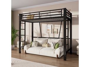 Lit mezzanine 90x200 cm <strong></strong> <strong></strong> coloris noir