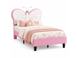 Lit simple 90x200 cm YELENARO coloris rose