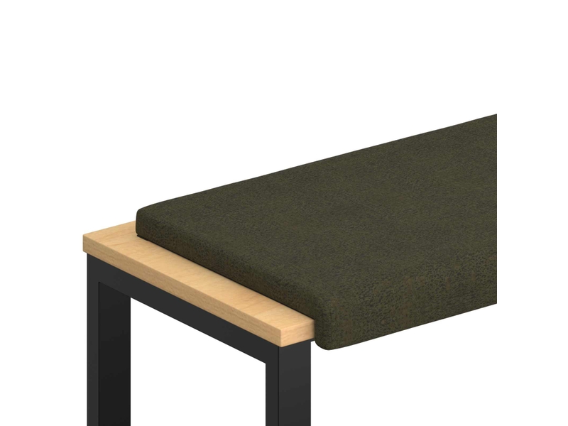  Coussin de banc, coussin d'assise, coussin de canapé tissu en suède synthétique vert armée cf53794  - Conforama A
