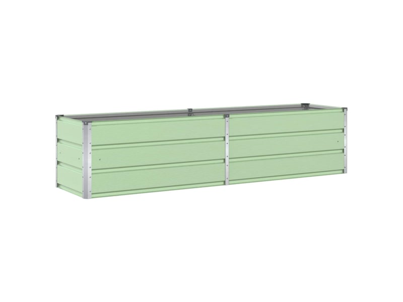  Jardinière - bac à fleurs vert pastel 195 x 50 x 45 cm acier galvanisé  - Conforama A