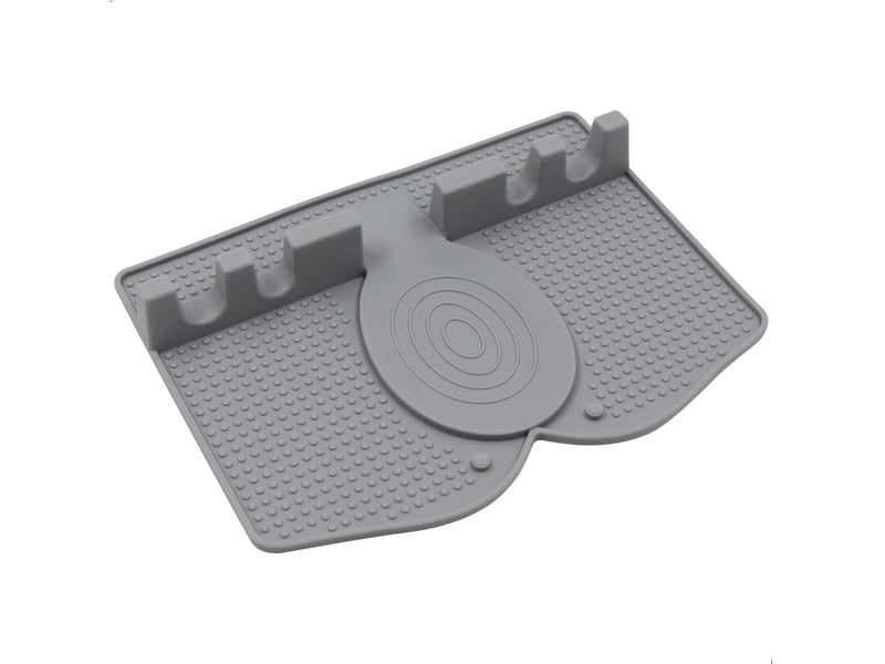  25,5x19cm, gris repose cuillère porte ustensiles support - en silicone, garder les plans de travail la cuisine ordre, pour cuillères louche pinces spa A-G-002668 - Conforama A