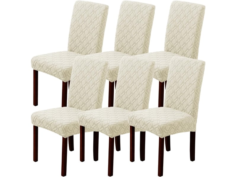  Lot de 6 housse de chaise - beige, lot de 6 lot de 6 housses de chaises de salle à manger, protections élastiques pour chaises de salle à manger, amovibles et lavables, a XLH-ZLS-009453MF - Conforama A