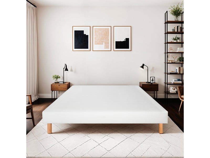  Sommier tapissier simili faro - blanc - 80x190 3SO0207180819.0800 - Conforama B