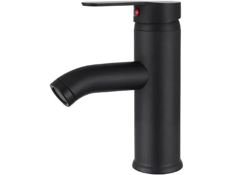  Robinet mitigeur lavabo bassin en acier inoxydable noir robinet évier lavabo pour toilette salle de bains  - Conforama A