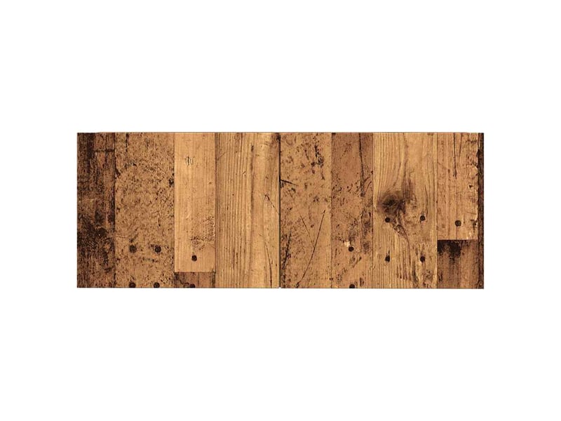 Lot de 2 meuble tv mural, meuble tv suspendu vieux bois 80x30x30 cm  - Conforama E
