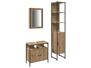 Ensemble de mobilier de salle de bain 3 pc chêne artisanal cf64287