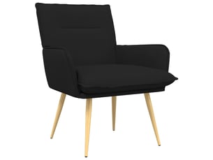 Fauteuil fixe VIDAXL Tissu noir