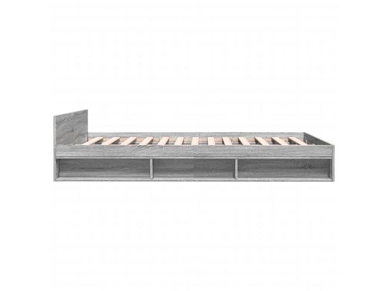  Lit double- lit adulte -  cadre de lit avec tiroirs sans matelas sonoma gris 135x190 cm  - Conforama D