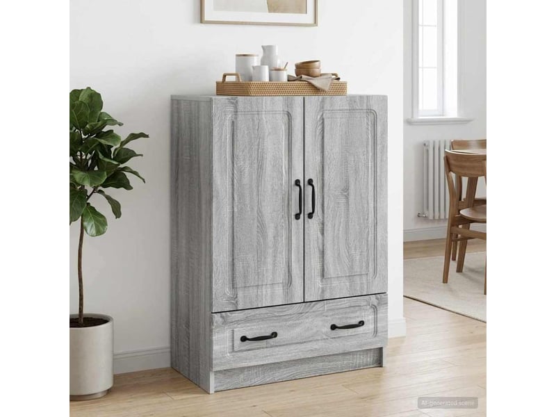  Buffet - bahut - meuble de rangement sonoma gris 66 x 34,5 x 92 cm bois d'ingénierie  - Conforama B