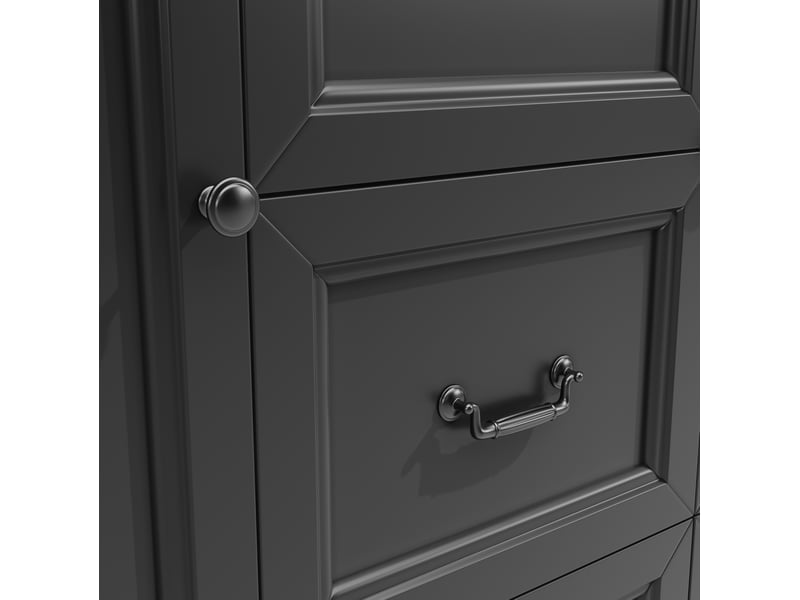  Îlot de cuisine 120x45x93 cm pliant mdf noir  - Conforama D