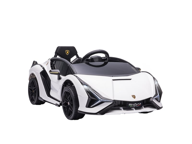  Voiture électrique enfant lamborghini sian 12 v, vitesse max. 5 kmh, télécommande 2,4g, effets sonores et lumineux  - Conforama B