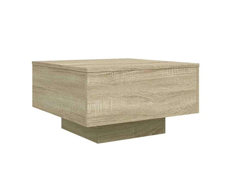  Table basse | table de salon chêne sonoma 55x55x31 cm bois d'ingénierie  - Conforama A