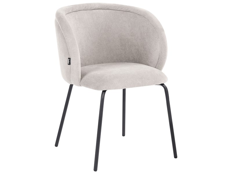 Lot de 2 chaises de salle à manger sarasota tissu blanc cassé  - Conforama D