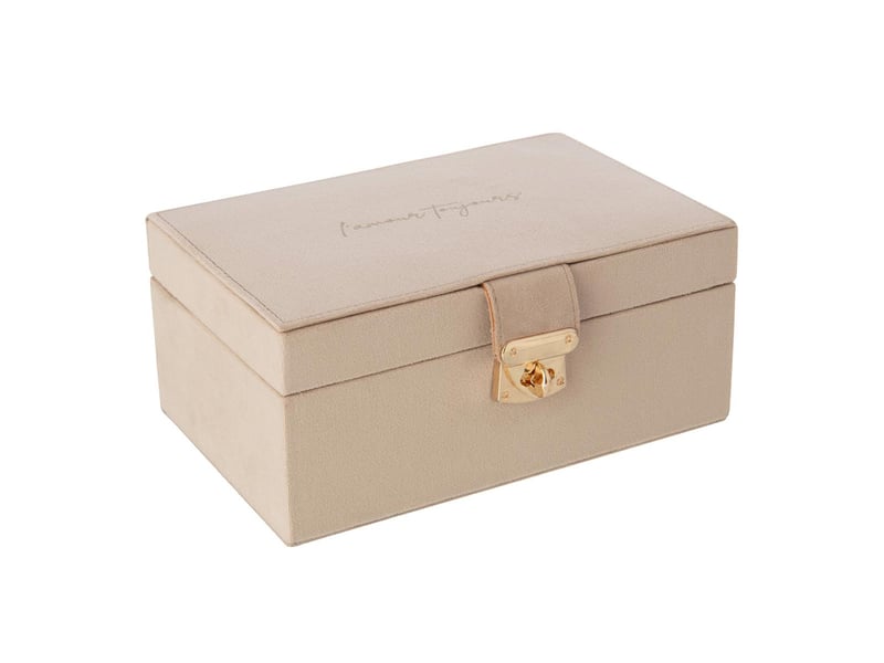  Boîte à bijoux à compartiments oto 21cm beige  - Conforama A