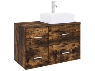 Ensemble de mobilier de salle de bain 2 pc chêne fumé cf64077