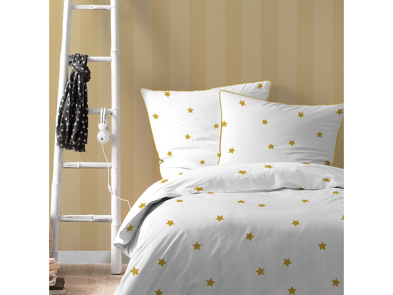  Parure de lit imprimée 100% coton, nuit etoilée 240x220+2x65x65cm  - Conforama C