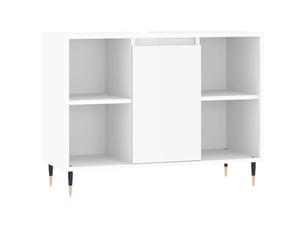Armoire de salle de bain, meuble de rangement blanc brillant 80x33x60 cm